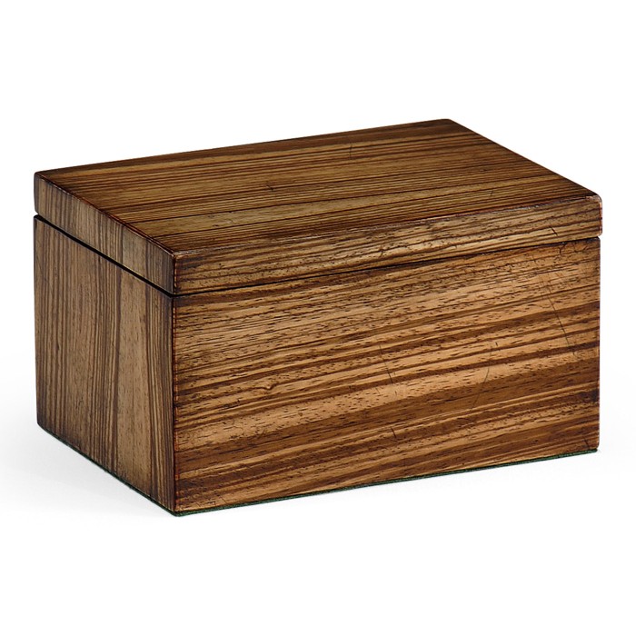 Rectangular Exotic Zebrano Drinks Coasters Box