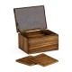 Rectangular Exotic Zebrano Drinks Coasters Box