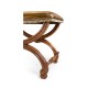 French Style Walnut Footstool with Shell Decoration