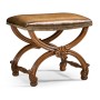 French Style Walnut Footstool with Shell Decoration