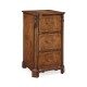 Three drawer filing cabinet with angled sides