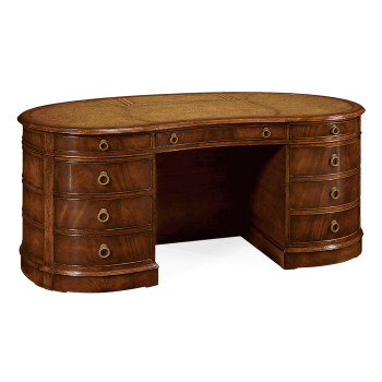 Mahogany Kidney Pedestal Desk