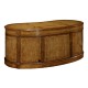 Walnut kidney pedestal desk