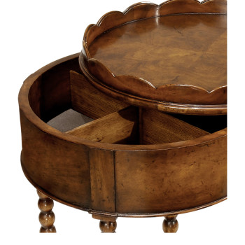 Bobbin turned round lamp table