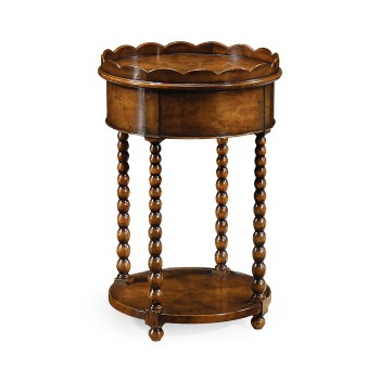 Bobbin turned round lamp table
