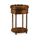 Bobbin turned round lamp table