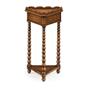 Queen anne triangular lamp table