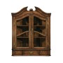 Queen Anne style hanging walnut corner cabinet