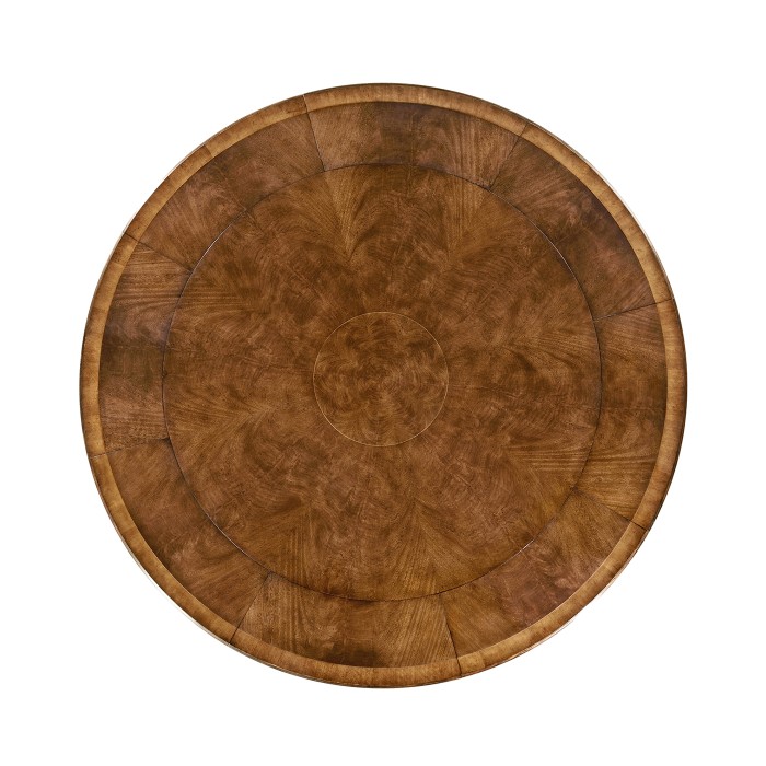 Walnut Extending Circular Dining Table with Storage Cabinet for Leaves 66
