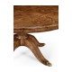 Walnut Extending Circular Dining Table with Storage Cabinet for Leaves 66