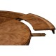Walnut Extending Circular Dining Table with Storage Cabinet for Leaves 66