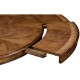 Walnut Extending Circular Dining Table with Storage Cabinet for Leaves 66