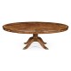 Walnut Extending Circular Dining Table with Storage Cabinet for Leaves 66