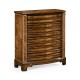 Walnut Extending Circular Dining Table with Storage Cabinet for Leaves 66