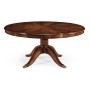 Mahogany Extending Circular Dining Table with Storage Cabinet for Leaves 66