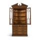 Walnut Glazed Display Cabinet with Drawers