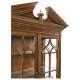 Walnut Glazed Display Cabinet with Drawers