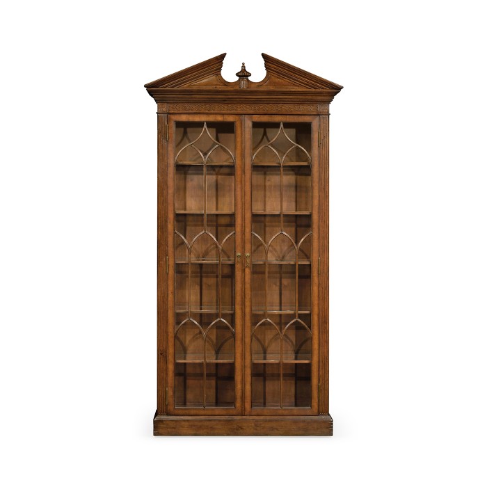 Glazed Walnut Display Cabinet