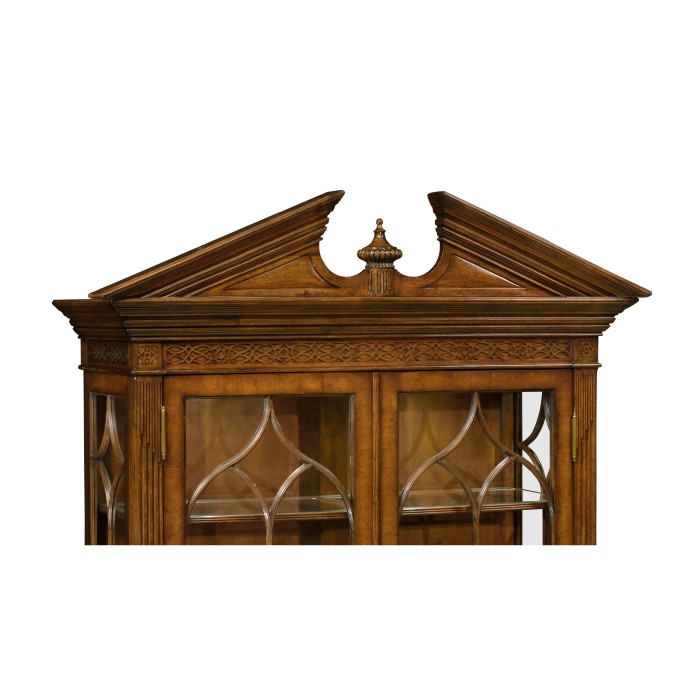 Glazed Walnut Display Cabinet