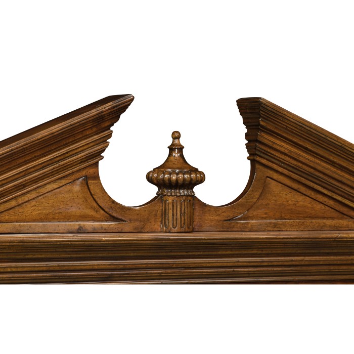 Glazed Walnut Display Cabinet