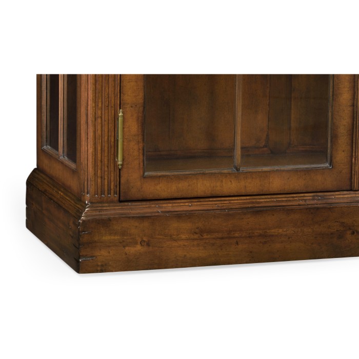 Glazed Walnut Display Cabinet