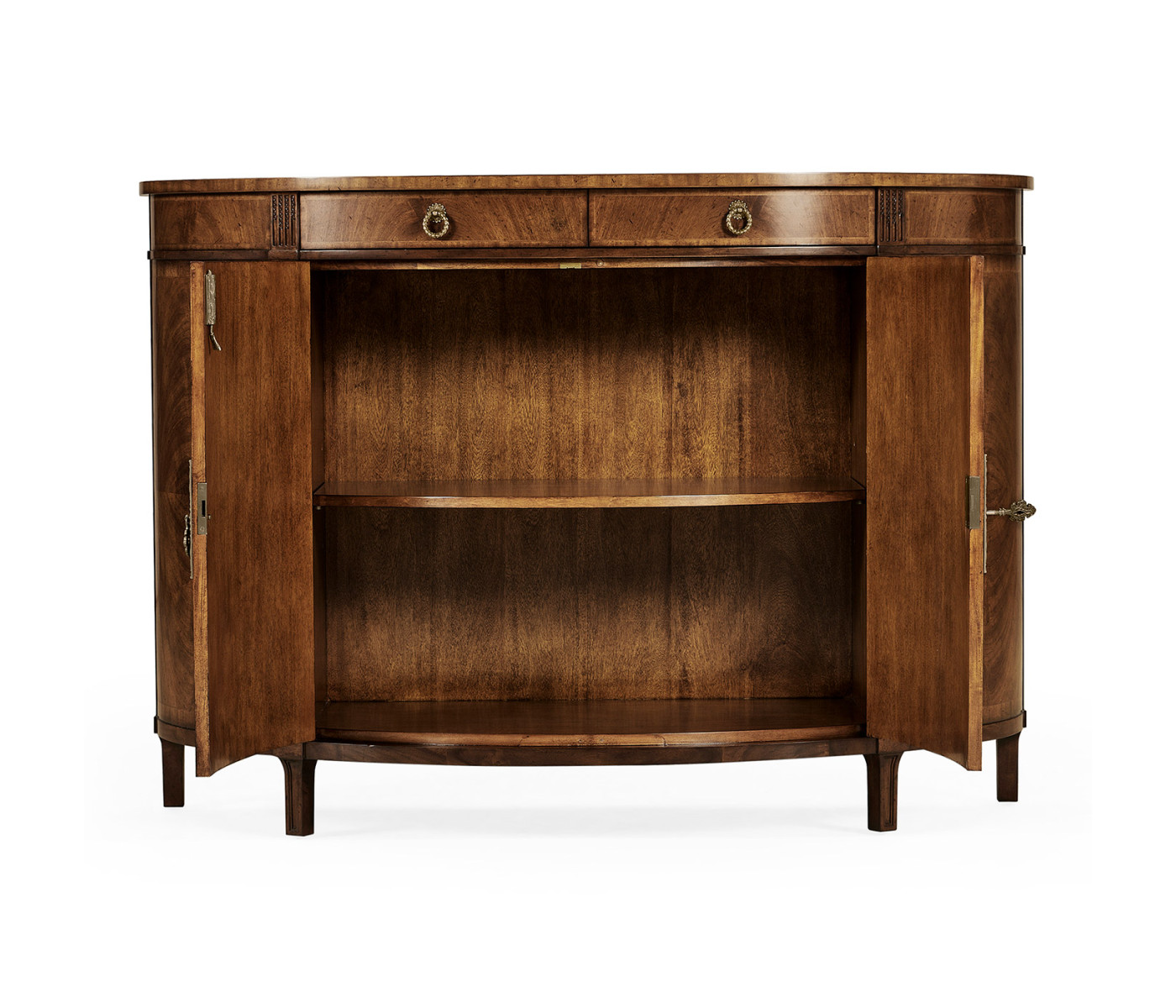 Crotch Walnut Demilune Sideboard