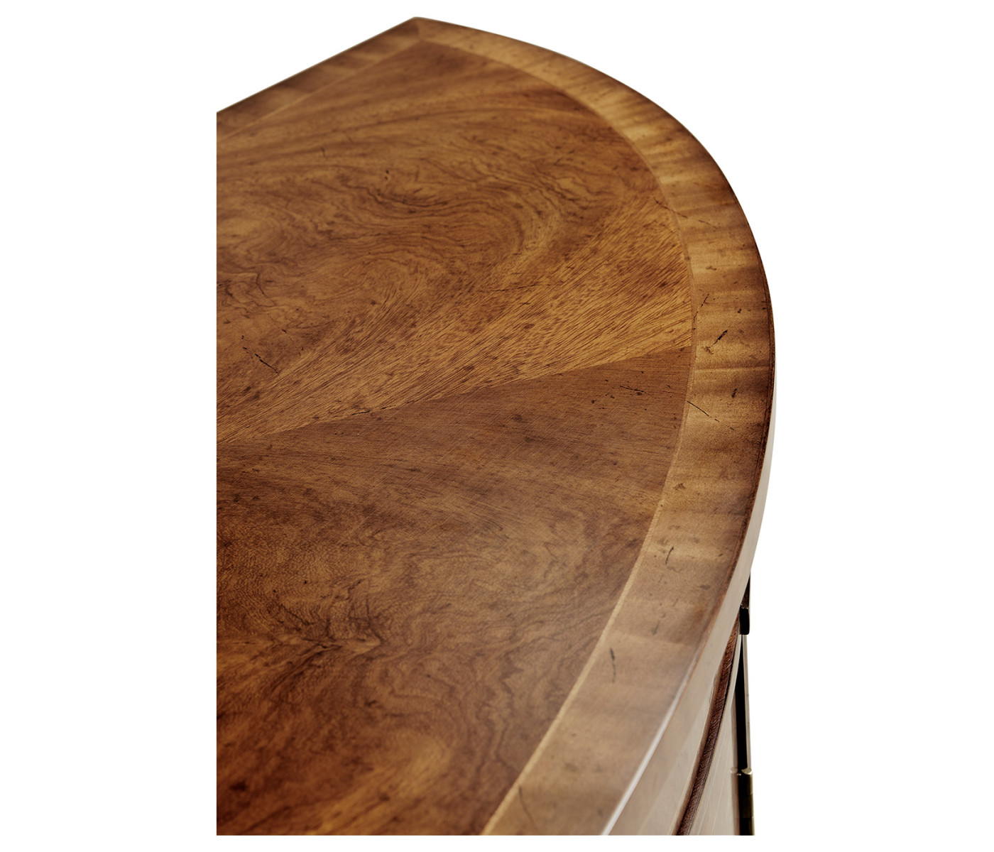 Crotch Walnut Demilune Sideboard