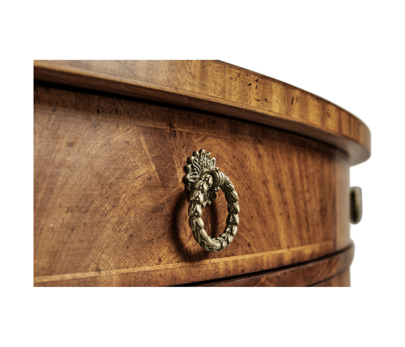 Crotch Walnut Demilune Sideboard