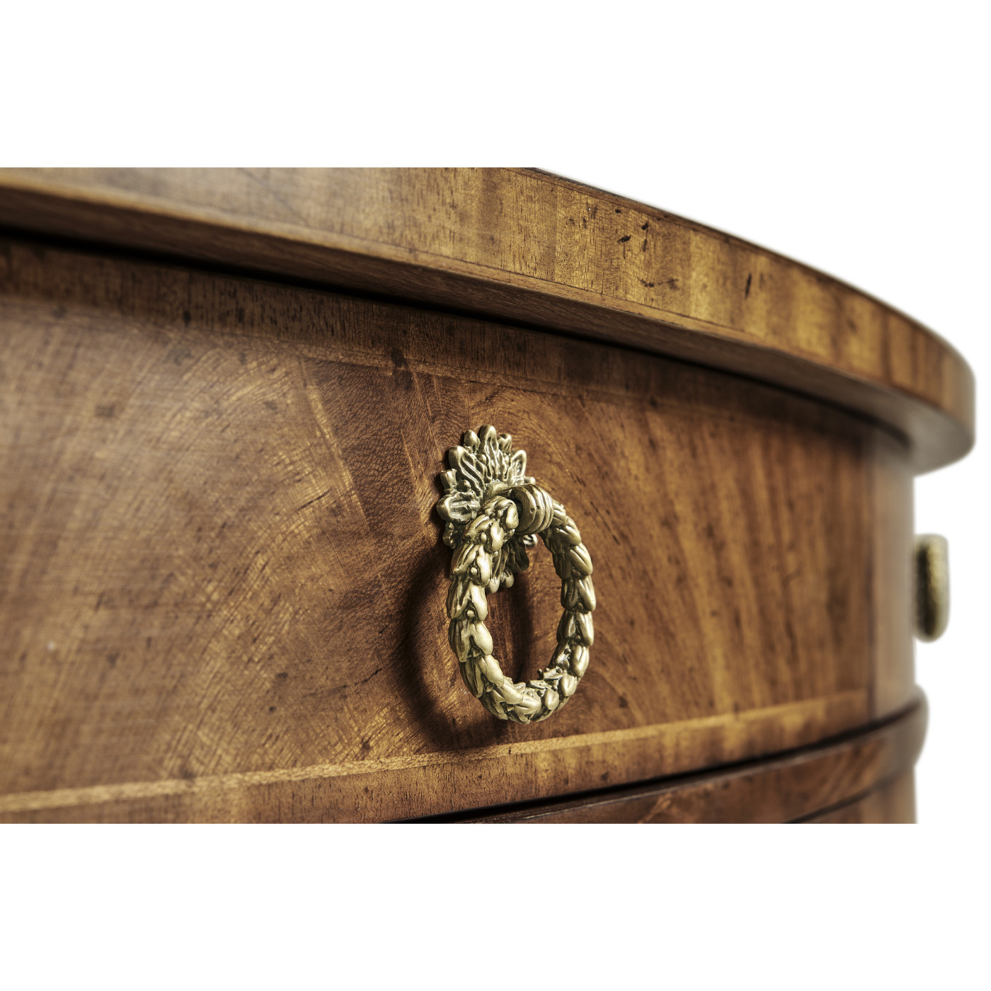 Crotch Walnut Demilune Sideboard