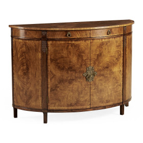 Crotch Walnut Demilune Sideboard