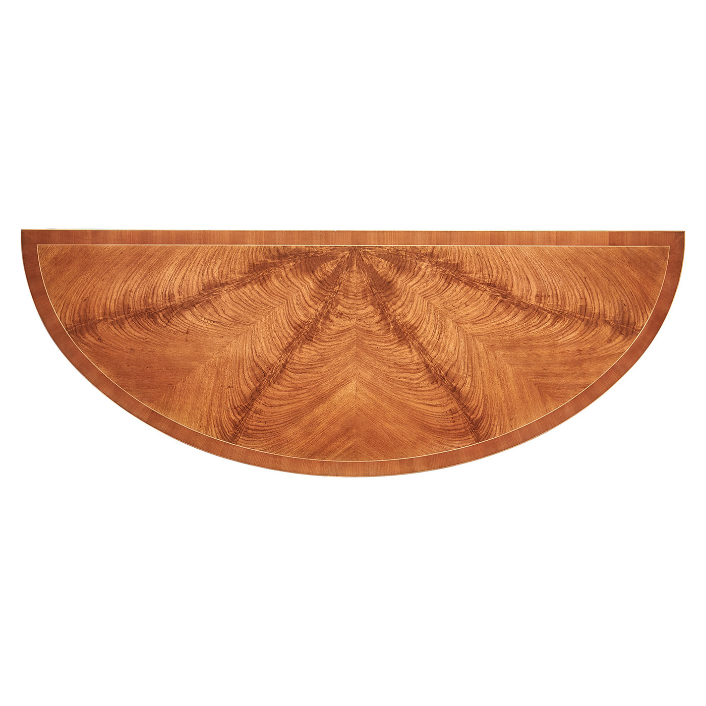 Crotch walnut demilune sideboard