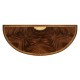 Crotch Mahogany Demilune with Marquetry