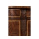 Crotch Mahogany Demilune with Marquetry