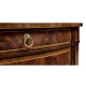 Crotch Mahogany Demilune with Marquetry