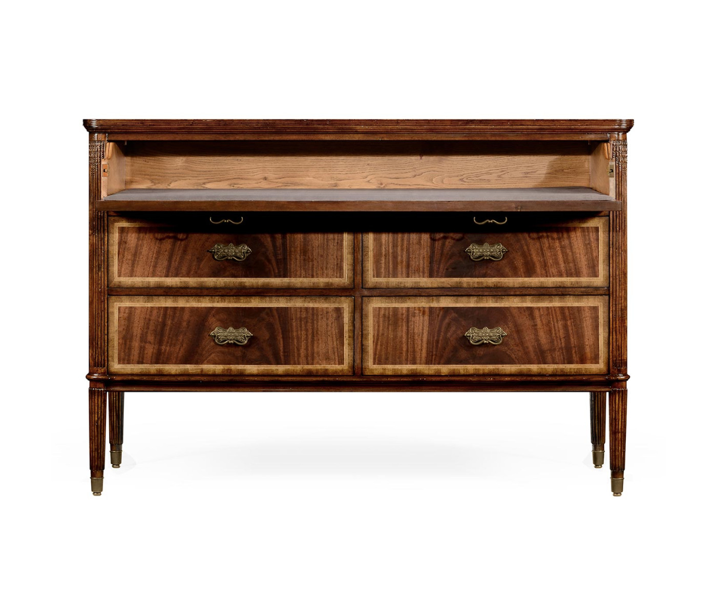 Mahogany Storage Sideboard For Table Leaves