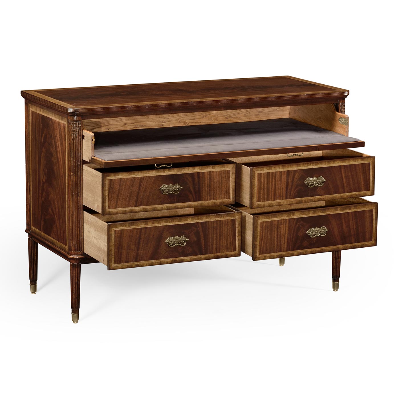 Mahogany Storage Sideboard For Table Leaves