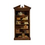 Walnut Open Bookcase with Pediment