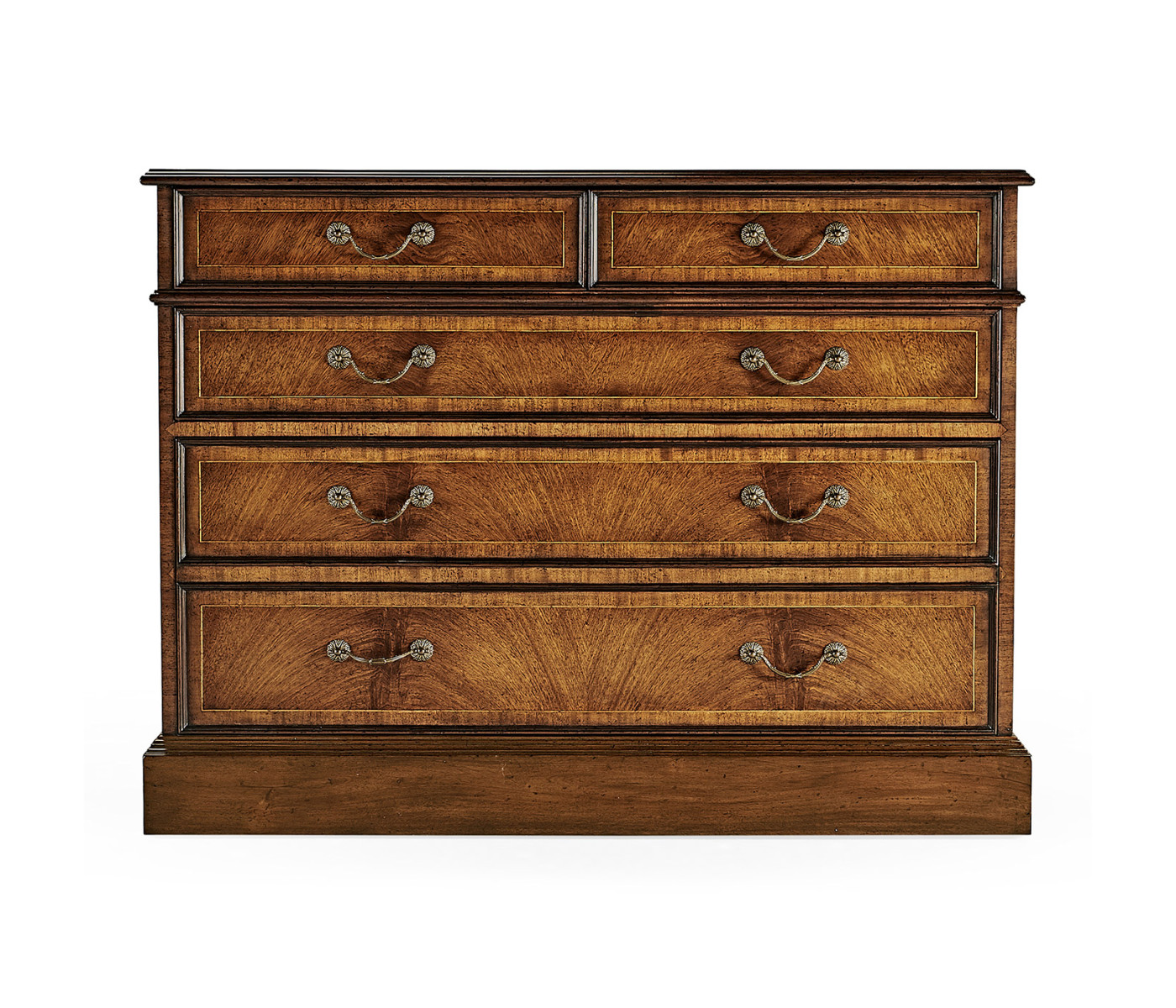 Walnut office chest of drawers with hanging file storage