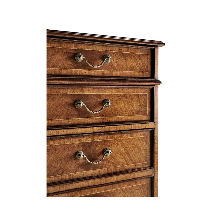 Walnut office chest of drawers with hanging file storage
