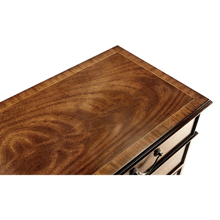 Walnut office chest of drawers with hanging file storage