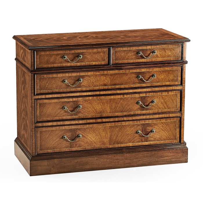 Walnut office chest of drawers with hanging file storage