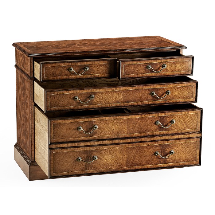Walnut office chest of drawers with hanging file storage
