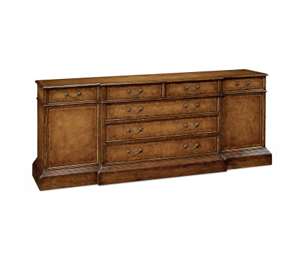 Walnut office sideboard with hanging file storage