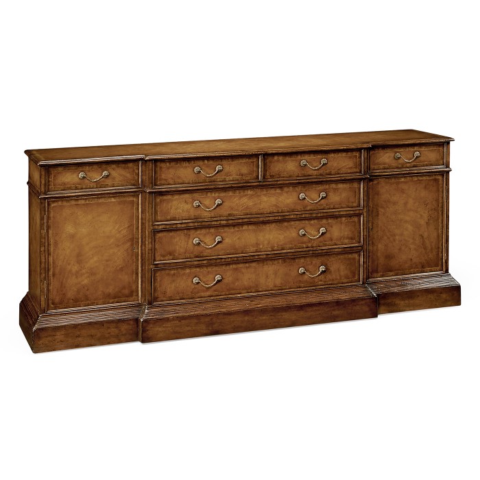Walnut office sideboard with hanging file storage