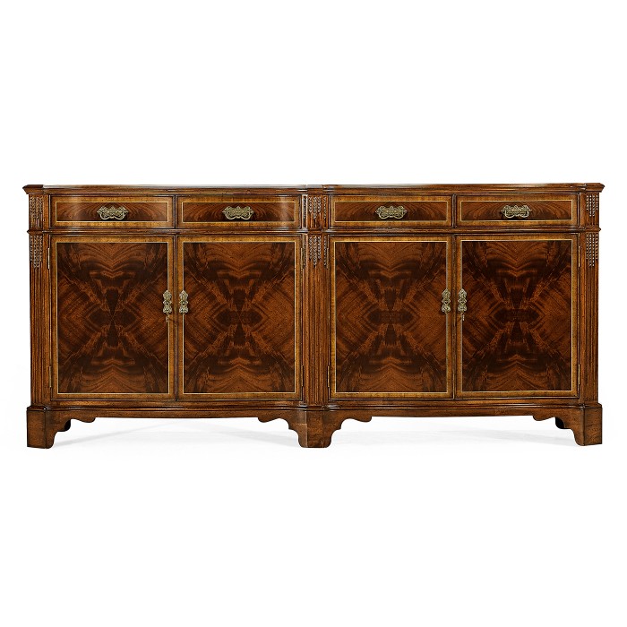 Mahogany Double Serpentine Sideboard