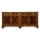 Mahogany Double Serpentine Sideboard