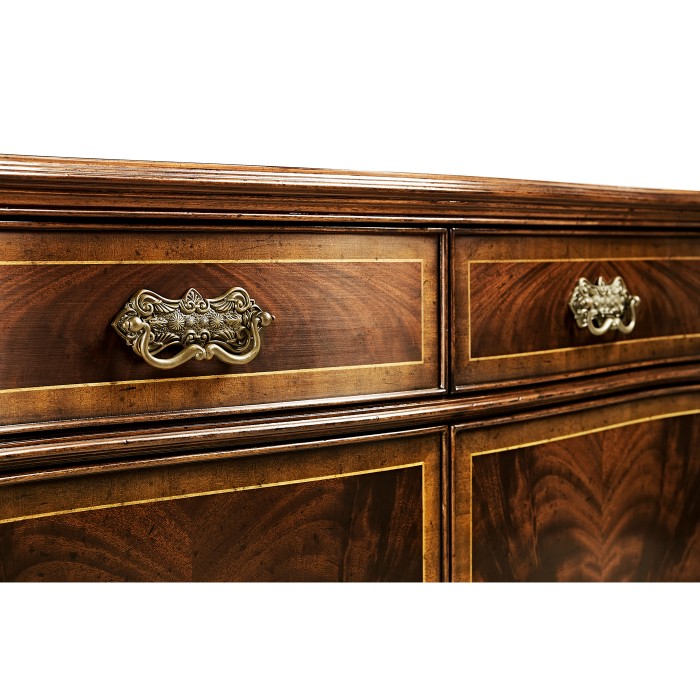 Mahogany Double Serpentine Sideboard