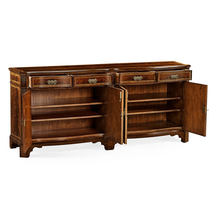 Mahogany Double Serpentine Sideboard