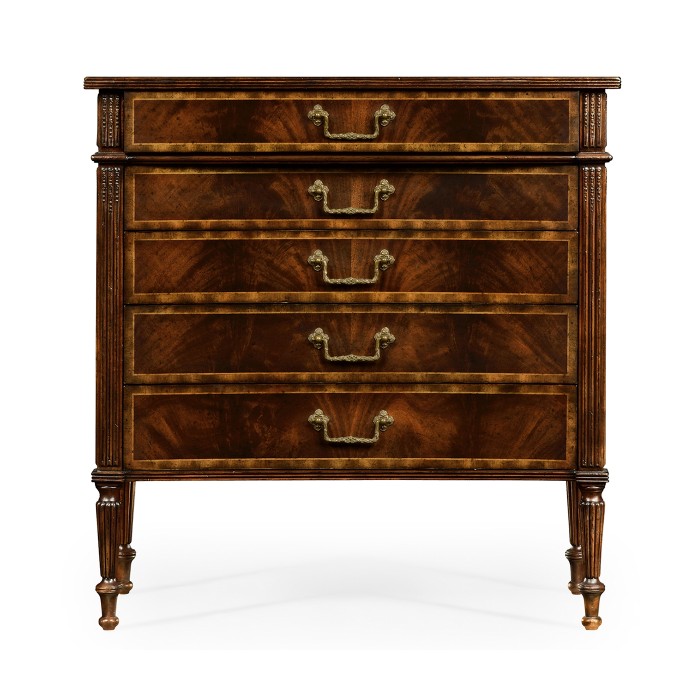 Buckingham Mahogany Chest of Drawers with Concave Profile