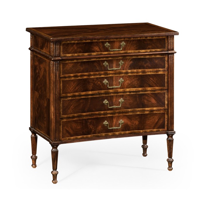 Buckingham Mahogany Chest of Drawers with Concave Profile